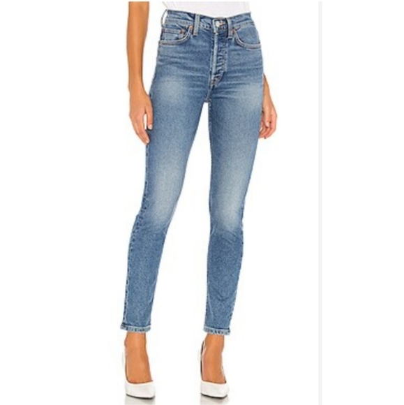 Re/Done high rise classic slim jeans Size 26 - Picture 1 of 7
